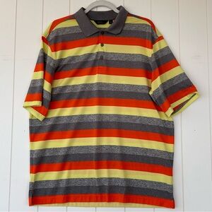 Walter Hagen Men’s Golf Polo Shirt Striped‎ Size Large